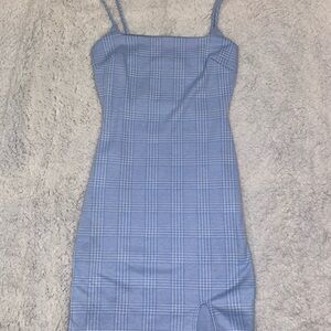 Blue Plaid Women's Dress